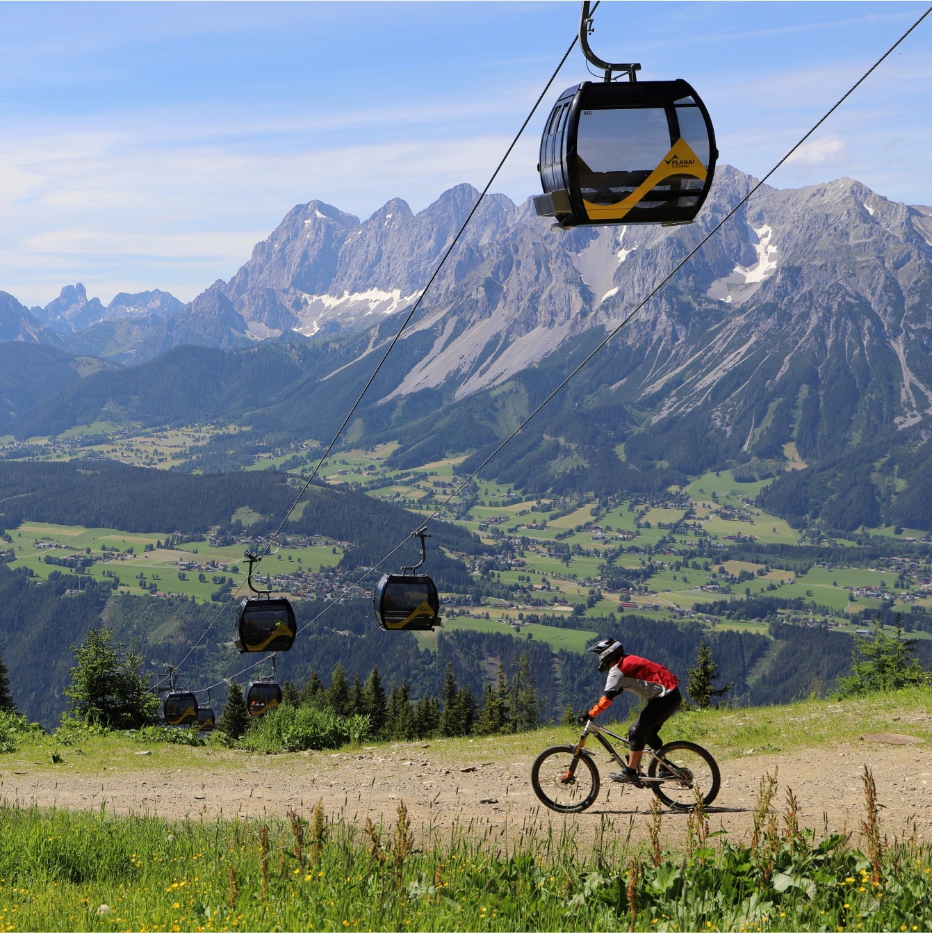 Planaigondelbahn mit Downhiller